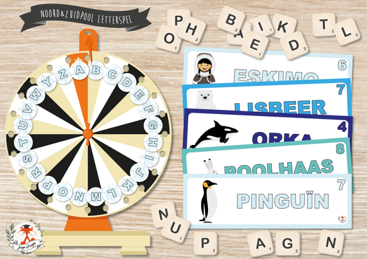 Noord & Zuidpool Letterspel