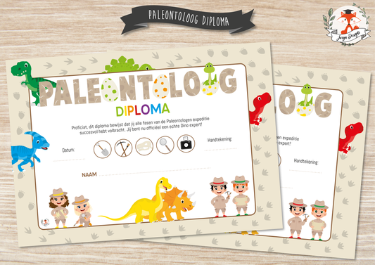 Diplôme de paléontologue