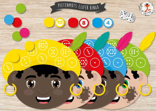 Pietenmuts Bingo Set - Juf Surya Designs