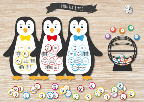 Pinguïn Bingo - Juf Surya Designs 