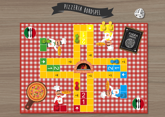 Pizzeria Bordspel - Juf Surya Designs