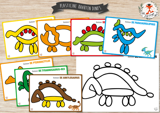 Plasticine Cards: Dinosaurs