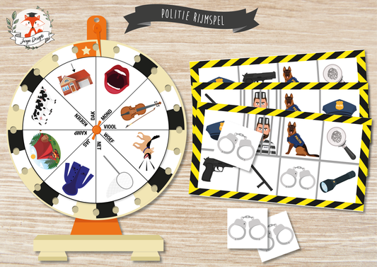 Politie Rijmspel - Juf Surya Designs