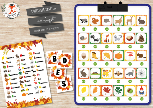 Spreekmuur: Herfst - Juf Surya Designs