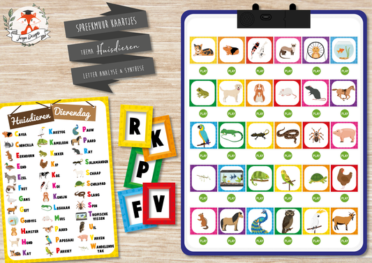 Spreekmuur: Huisdieren - Juf Surya Designs