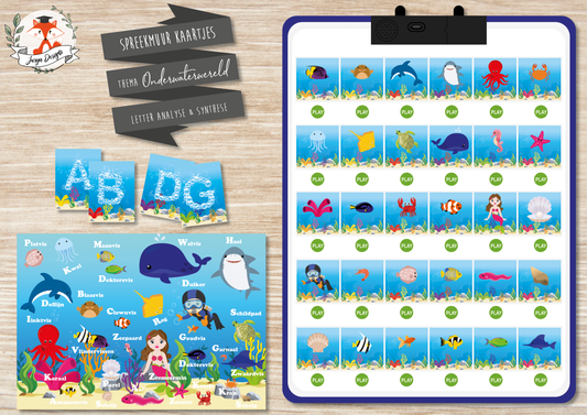 Spreekmuur: Onderwaterwereld - Juf Surya Designs