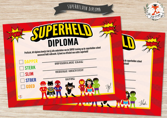 Superhelden Diploma