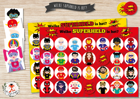 Welke Superheld is Het? - Juf Surya Designs
