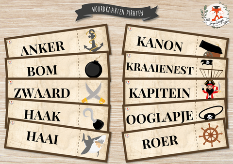 Word cards : Pirates